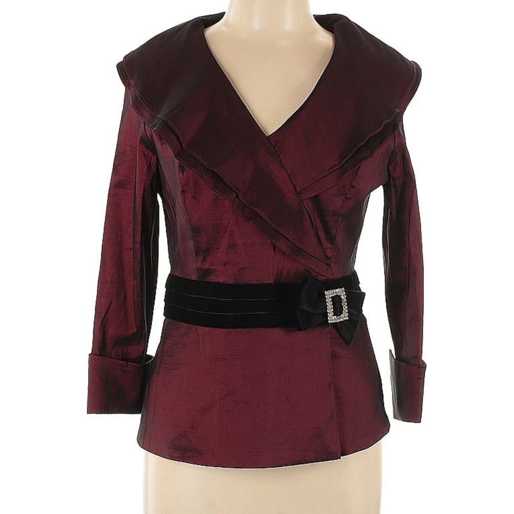 Cachet Vintage evening top 14 red taffeta